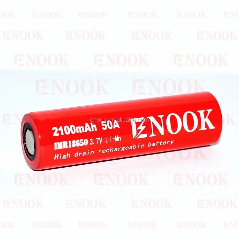 휴대용 18650 고회수 리온 배터리 2100mAh 3.7V 최대 50A 평면 상단
