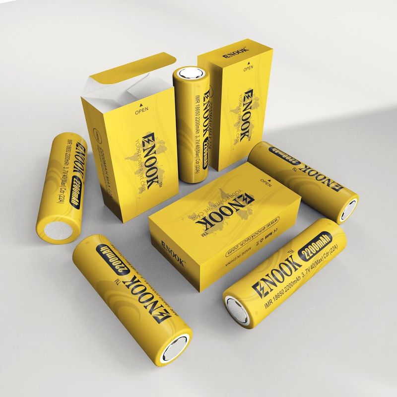 더블포 도매 가격 18650 3.7V 2200mAh 재충전 배터리 셀 40A 3.7V mod 18650 노란색 리?? 이온 배터리