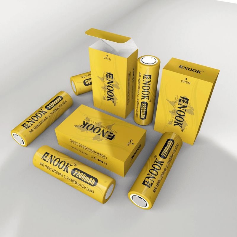 더블포 도매 가격 18650 3.7V 2200mAh 재충전 배터리 셀 40A 3.7V mod 18650 노란색 리?? 이온 배터리