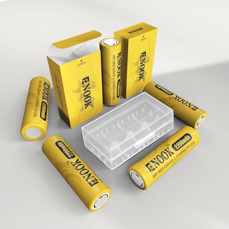 더블포 도매 가격 18650 3.7V 2200mAh 재충전 배터리 셀 40A 3.7V mod 18650 노란색 리?? 이온 배터리