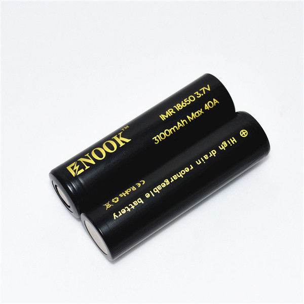 3100mAh 3.7V 18650 버튼 톱 리온 배터리 40A 높은 배수 충전 배터리