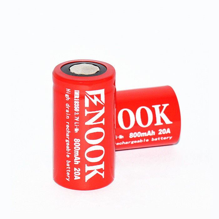 재충전 가능한 IMR 리 이온 배터리 800mAh 20amp 18350 리 Mn 배터리