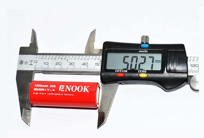 이노크 1200mAh 20A 리?? 이온 배터리 셀 3.7V 18500 재충전 리 이온 배터리