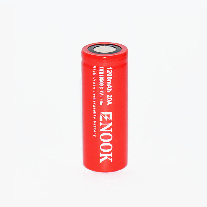 이노크 1200mAh 20A 리?? 이온 배터리 셀 3.7V 18500 재충전 리 이온 배터리