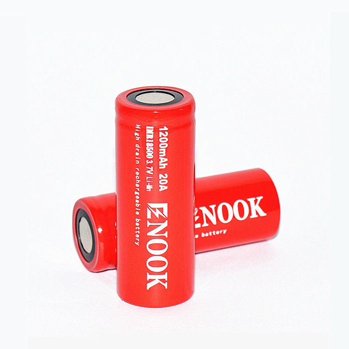 이노크 1200mAh 20A 리?? 이온 배터리 셀 3.7V 18500 재충전 리 이온 배터리