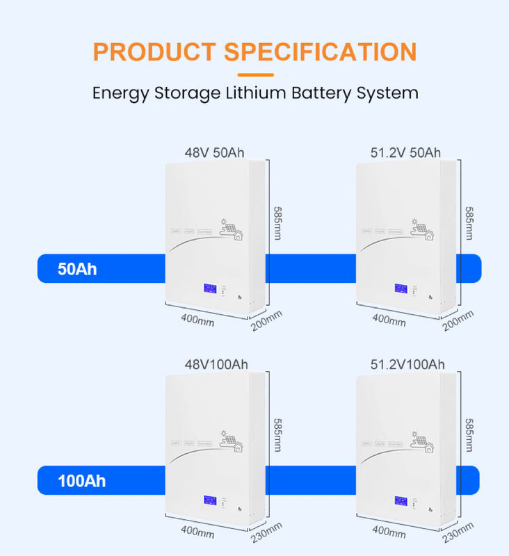 에노크 태양광 5KWH 10KWH 라이프PO4 리?? 배터리 24V 48V 태양 에너지 200Ah 전력 벽 Lifepo4 팩