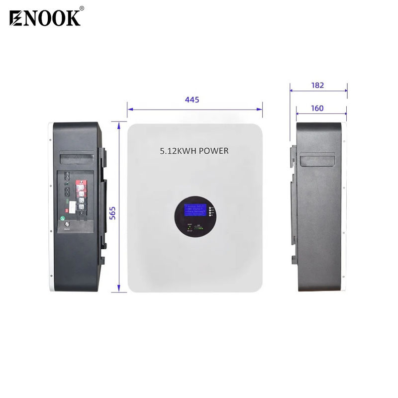 48v 51.2v 10 Kw 200ah 리?? 전력 벽 리?? 태양 전지 전력 벽 하이브리드 태양 전력 시스템