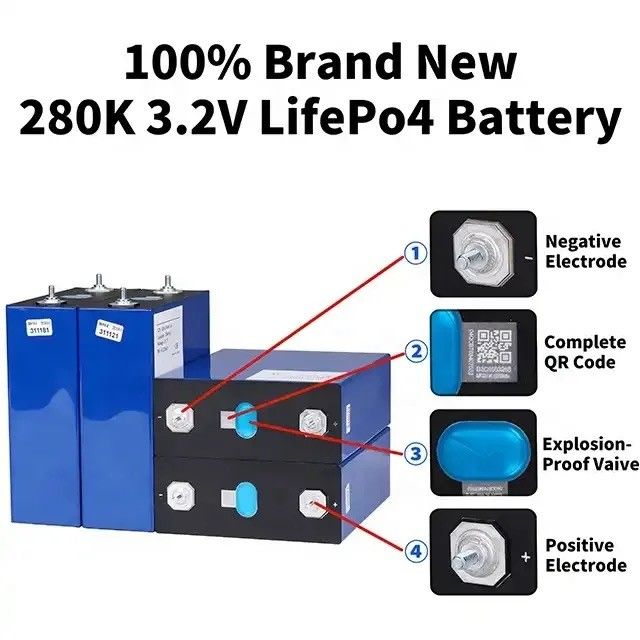 3.2V LFP LF280K 280Ah 302Ah 304Ah 320Ah 340Ah 에너지 저장용 Lifepo4 Akku 배터리 셀