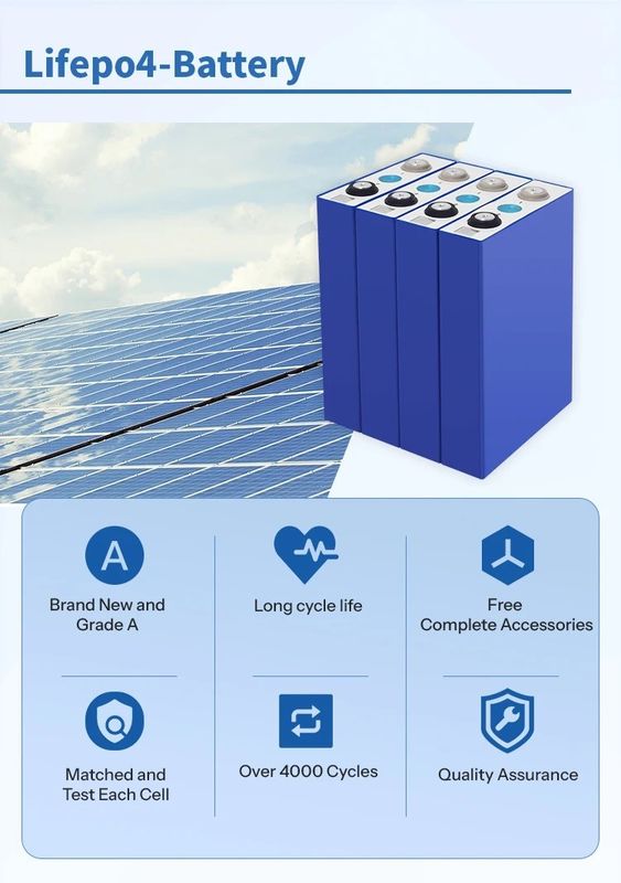 A급 8000 사이클 3.2V 리?? 이온 배터리 50ah 105ah 120ah 280ah 12v 24v 48v Lifepo4 배터리