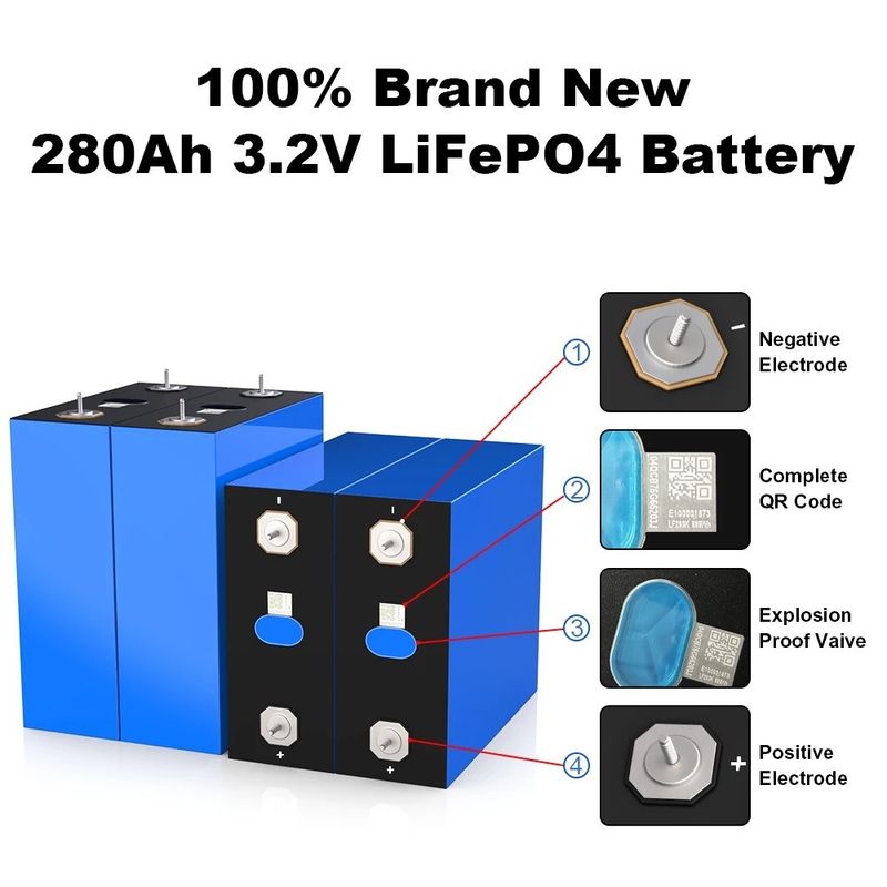 3.2V 280Ah Lifepo4 배터리 105AH LFP4 리?? 철화강 배터리 셀